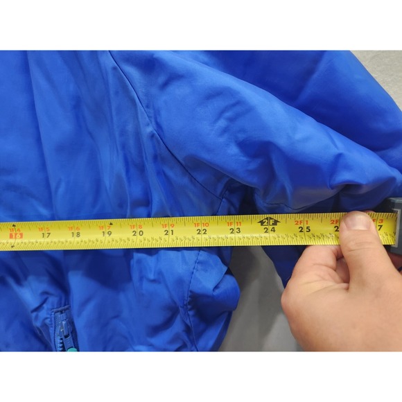 Vtg 90's Columbia Men's Coat Sz XL Blue Teal Reversible Thinsulate Bomber Jacket - Picture 6 of 15